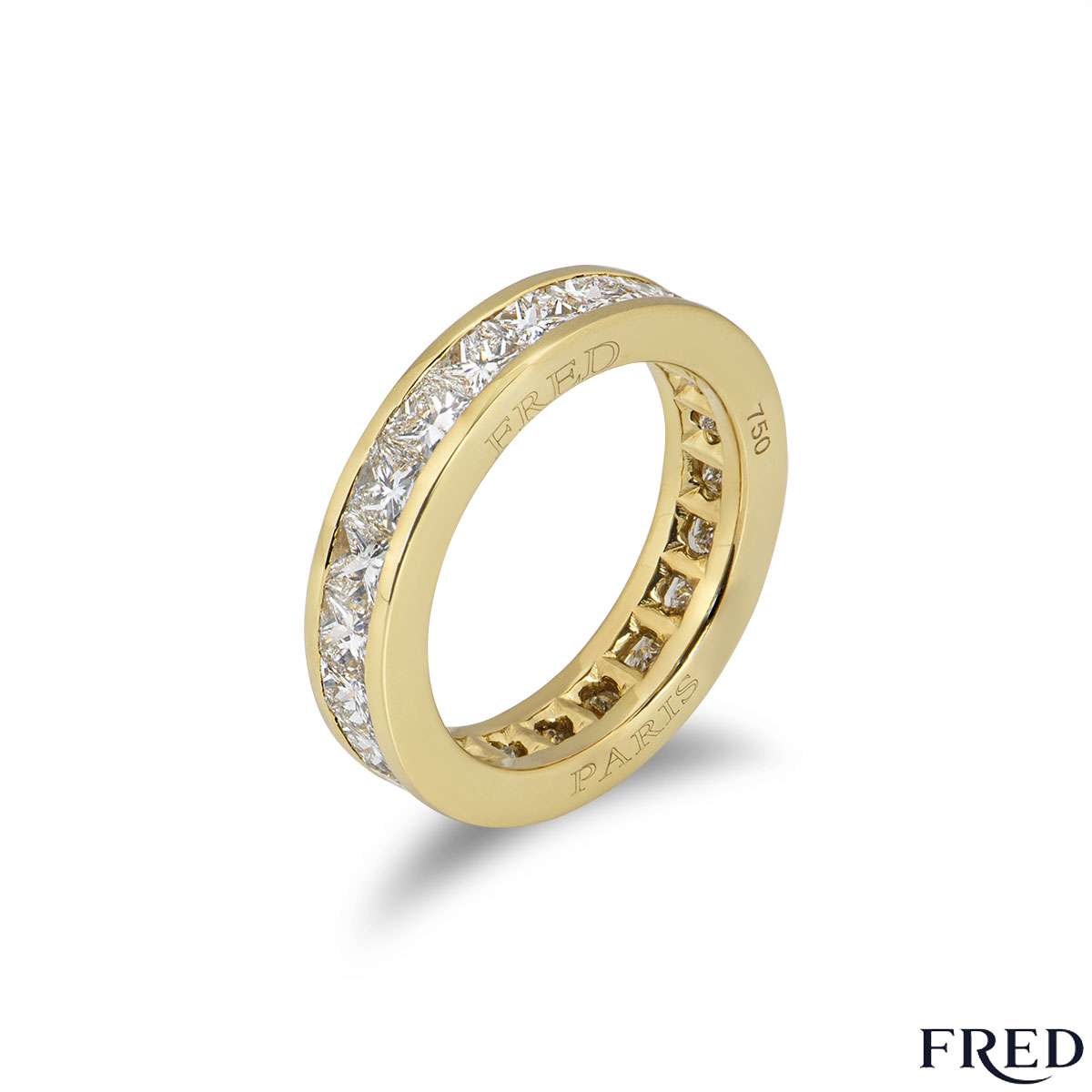 Fred Yellow Gold Diamond Eternity Ring | Rich Diamonds